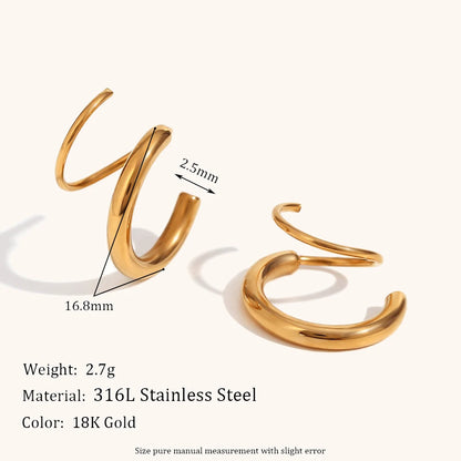 La.Muses – Wrapped Lines Earrings 18K