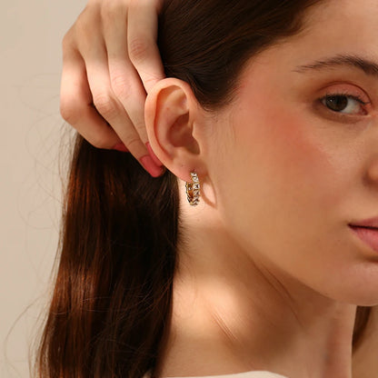 La.Muses – Classic Glow Zircon Hoops 18K