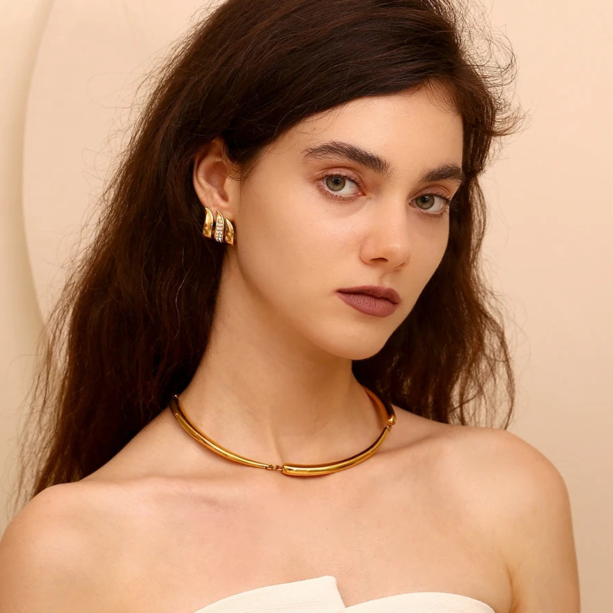 La.Muses – Éclat Drapé Earrings 18K