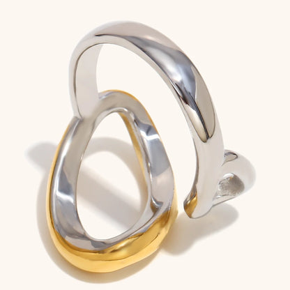 La.Muses – Waterdrop Dual Ring 18K