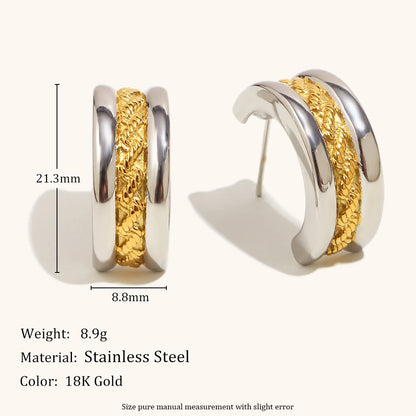 La.Muses – Reflets Tressés Earrings 18K