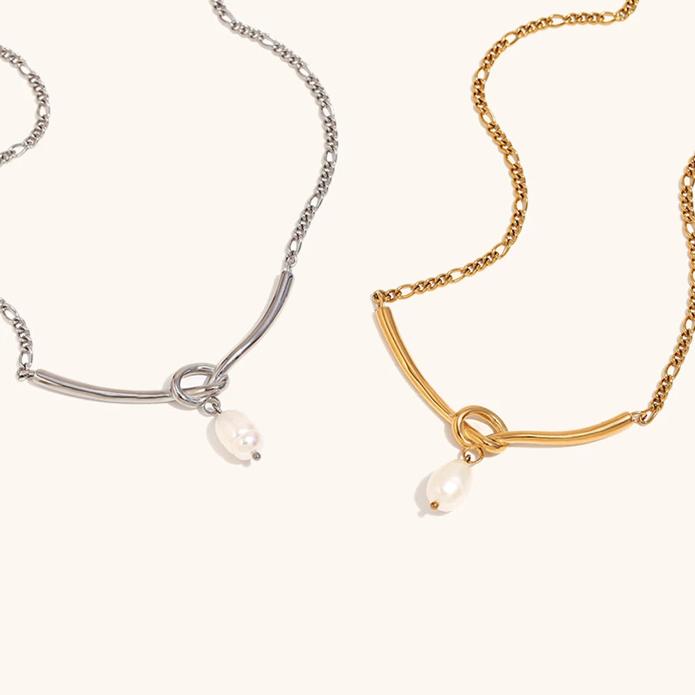 La.Muses – Collier Nœud & Perle 18K