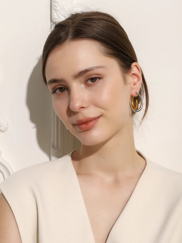 La.Muses – Double Hook Earrings 18K