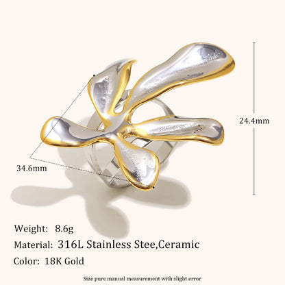 La.Muses – Bague Dual Twist 18K