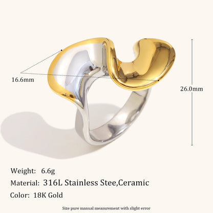 La.Muses – Bague Dual Twist 18K