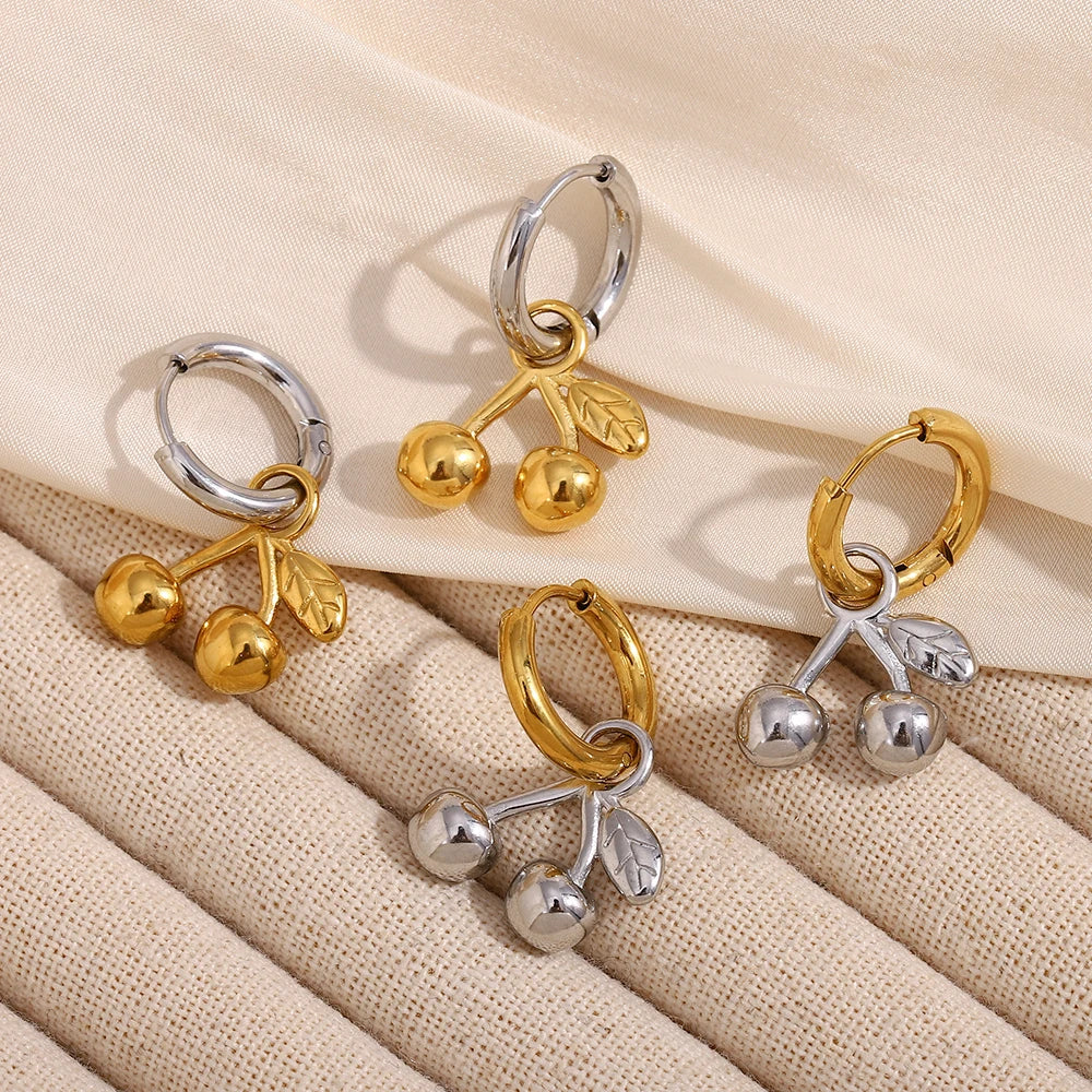 La.Muses – Cherry Glow Earrings 18K