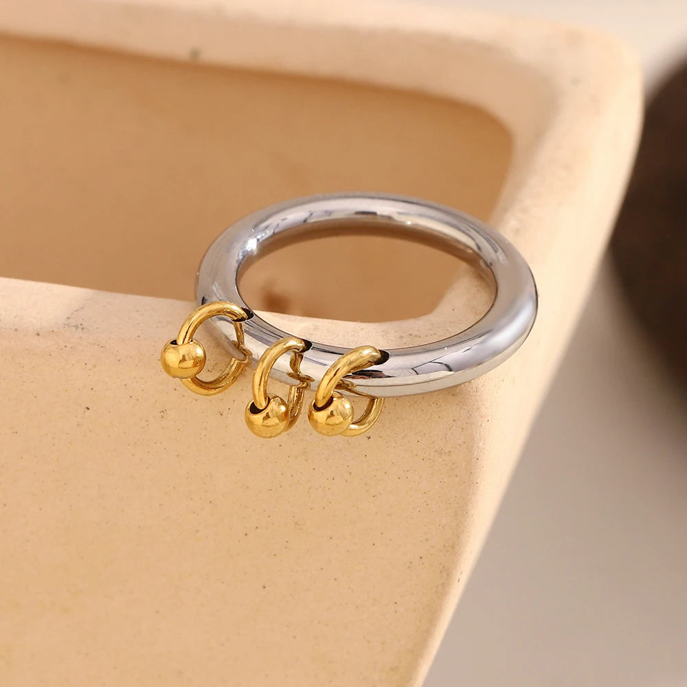 La.Muses – Bead Tassel Ring 18K