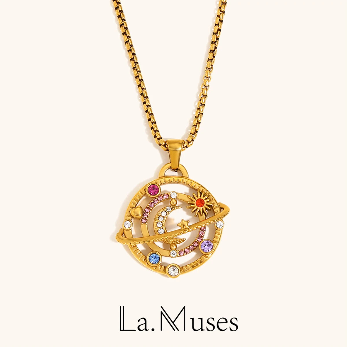 La.Muses – Cosmic Compass Necklace 18K