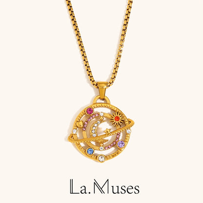 La.Muses – Cosmic Compass Necklace 18K