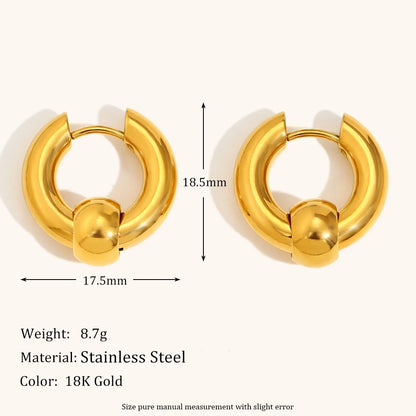 La.Muses – Beaded Glow Hoops 18K