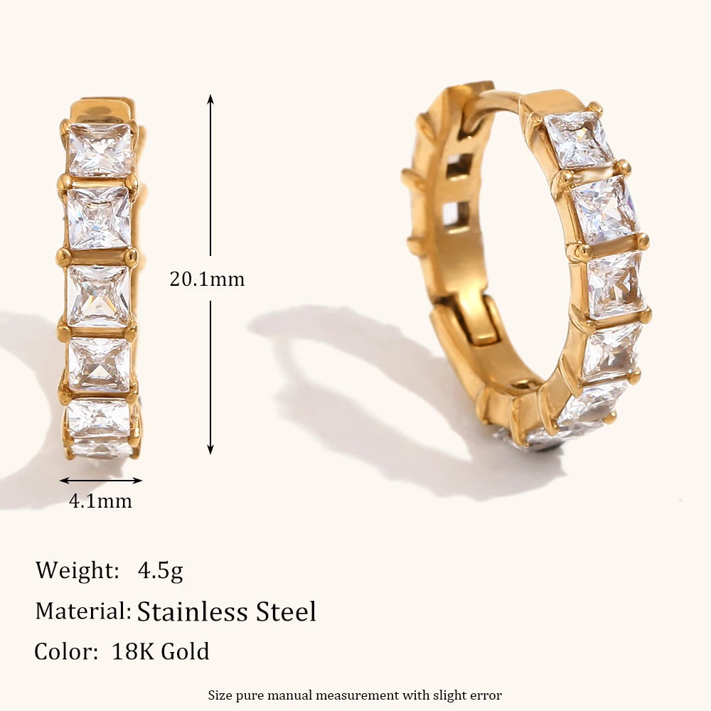 La.Muses – Classic Glow Zircon Hoops 18K