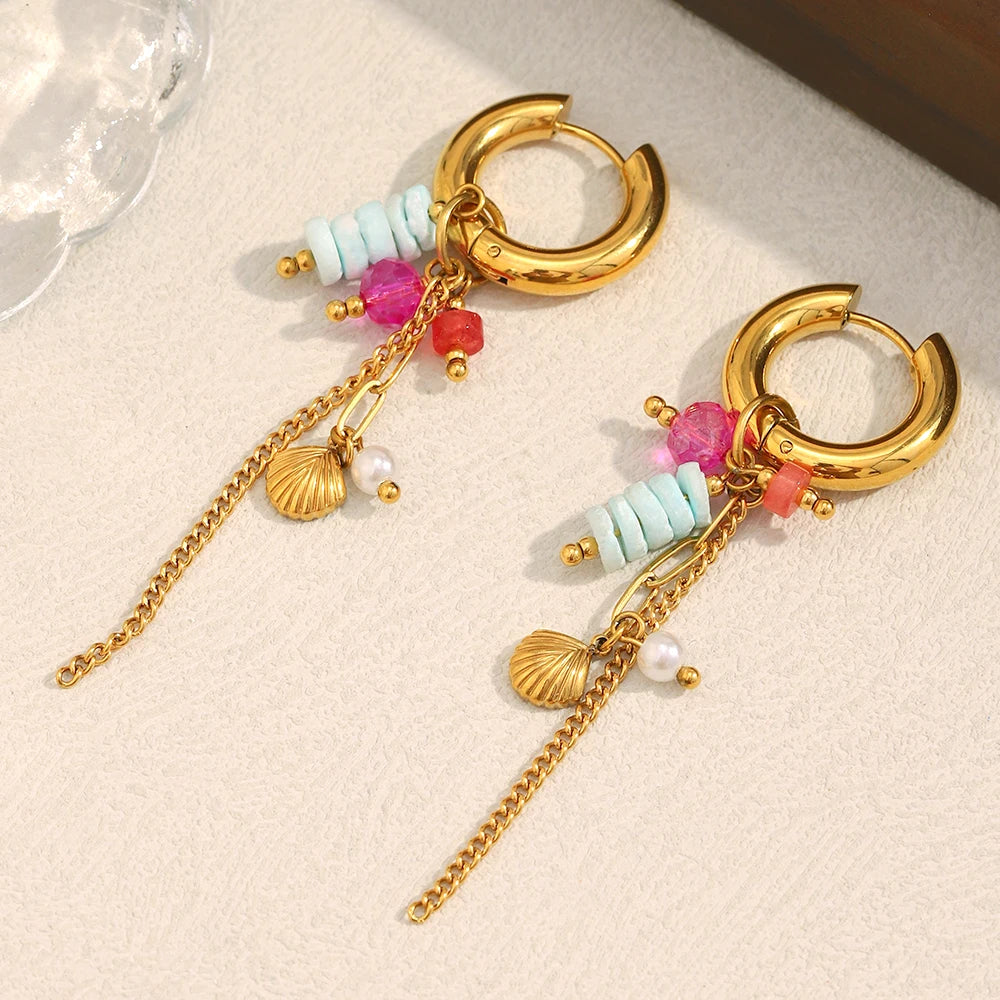 La.Muses – Pearl Motion Earrings 18K