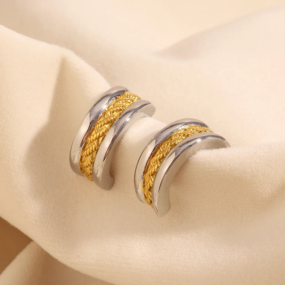 La.Muses – Reflets Tressés Earrings 18K