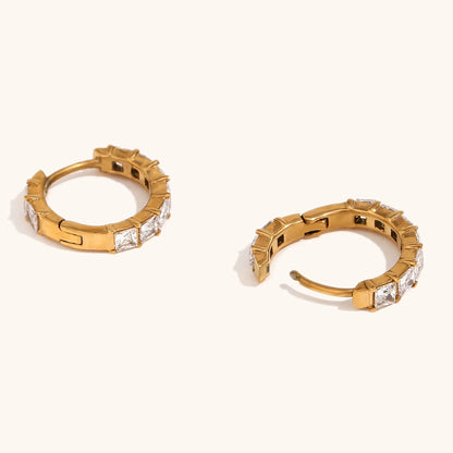 La.Muses – Classic Glow Zircon Hoops 18K