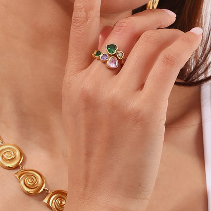 La.Muses – Heartlight Zircon Ring 18K