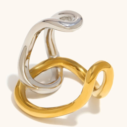 La.Muses – Two Tone Twist Ring 18K