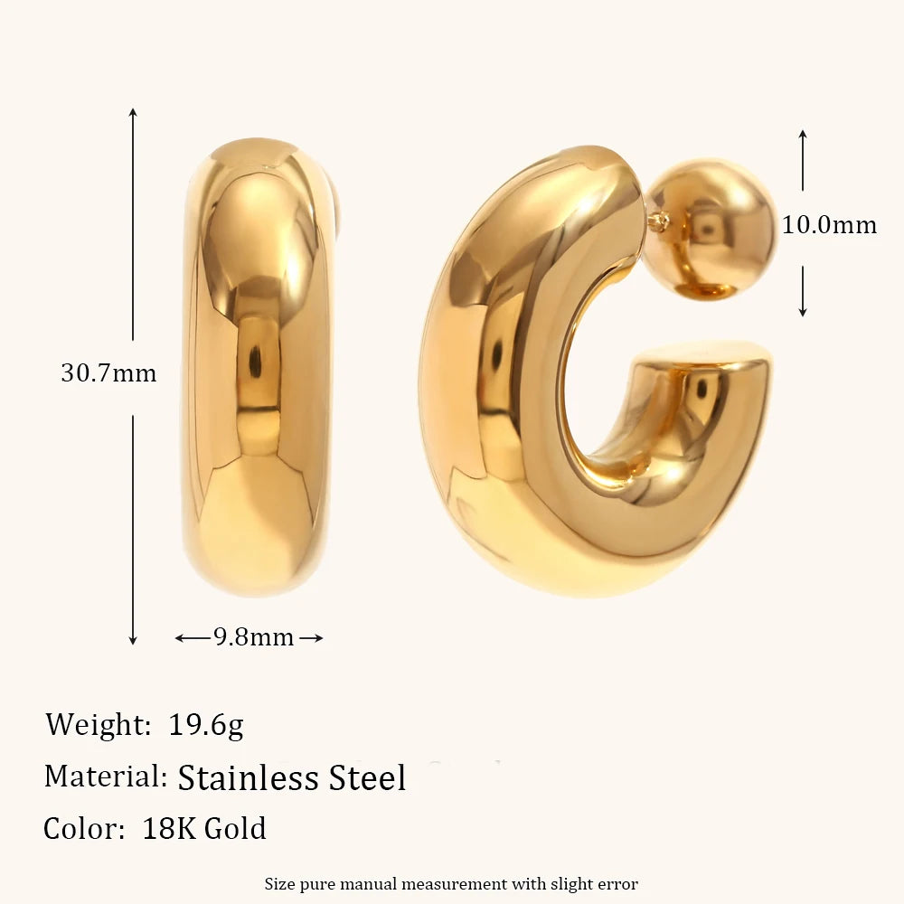La.Muses – Bold Curve Hoops 18K