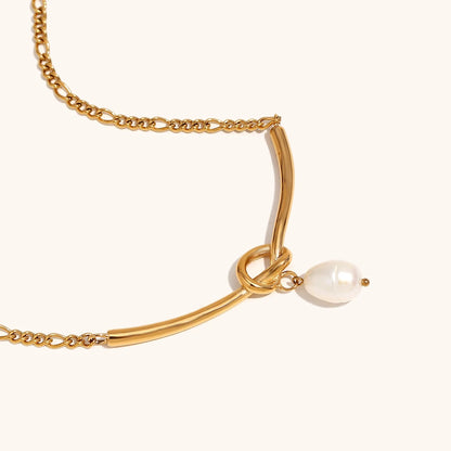 La.Muses – Collier Nœud & Perle 18K