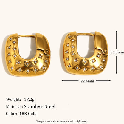 La.Muses – Stellar Square Hoops 18K