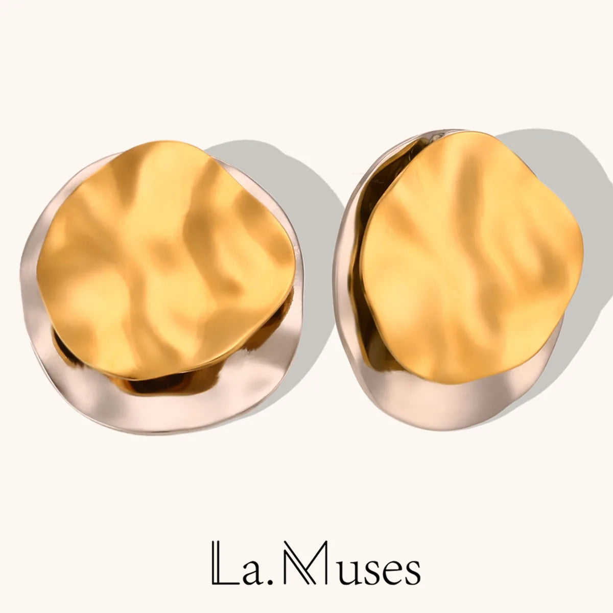 La.Muses – Dual Tone Earrings 18K