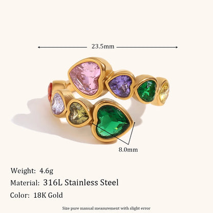 La.Muses – Heartlight Zircon Ring 18K