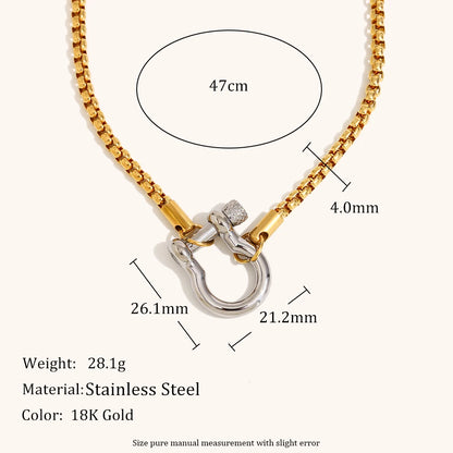 La.Muses – Square Pearl Chain 18K
