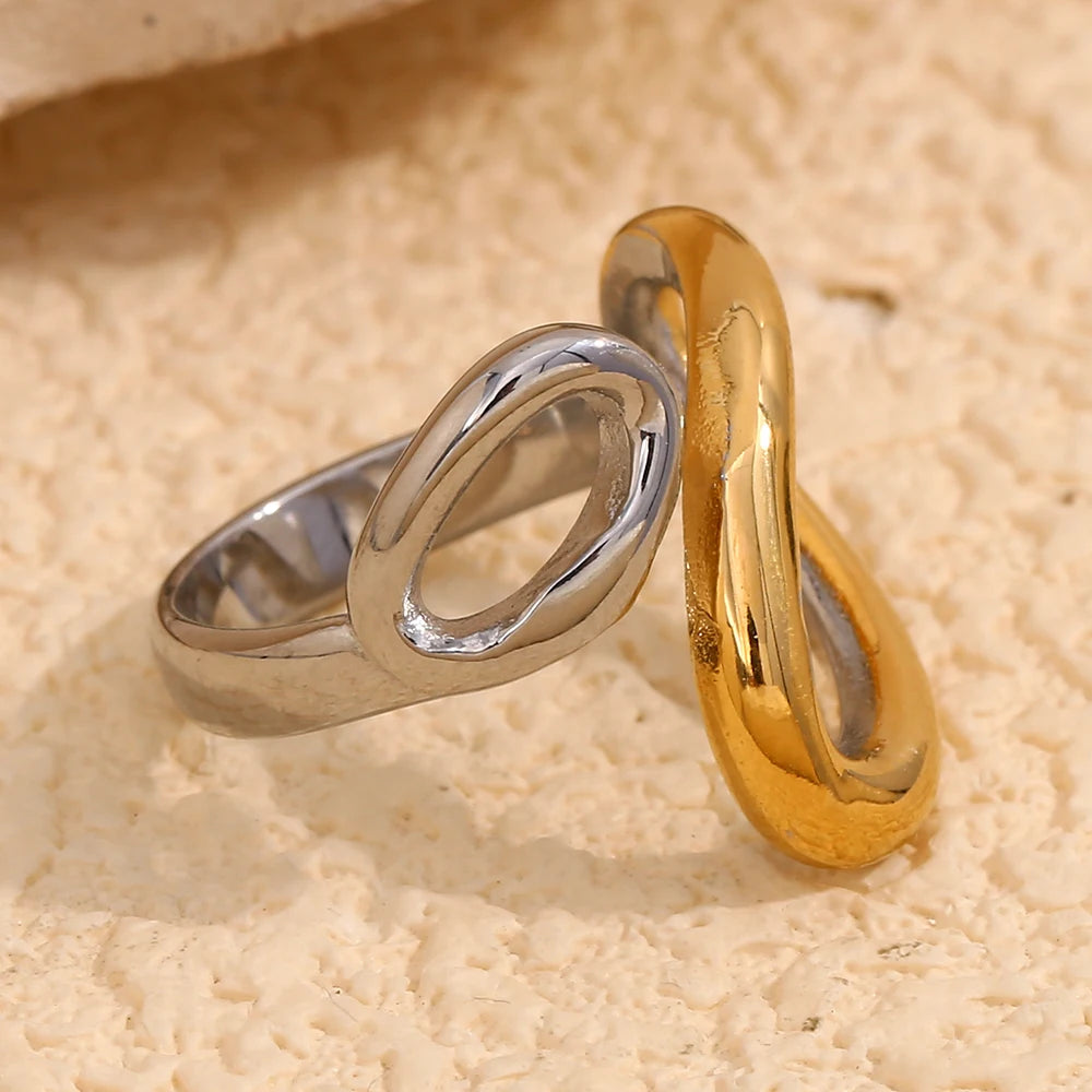La.Muses – Waterdrop Dual Ring 18K