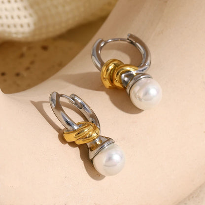 La.Muses – Pearl Knot Earrings 18K