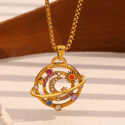 La.Muses – Cosmic Compass Necklace 18K