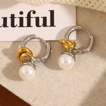 La.Muses – Pearl Knot Earrings 18K