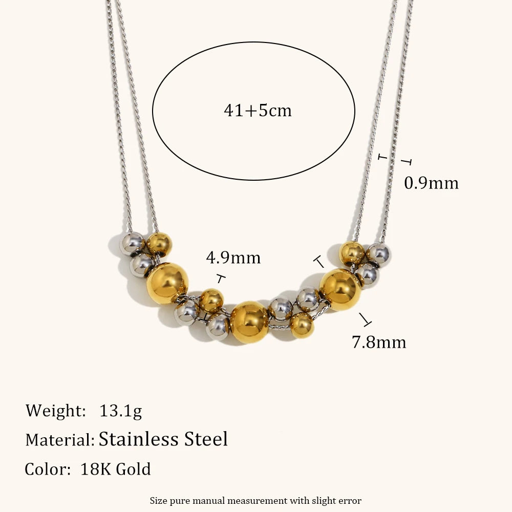 La.Muses – Double Layer Beads Chain 18K