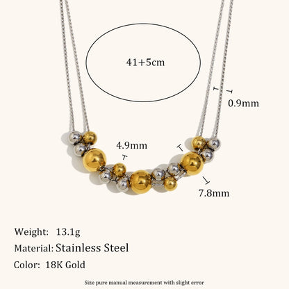 La.Muses – Double Layer Beads Chain 18K