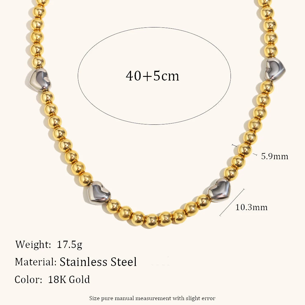 La.Muses – Heartbeat Beads Necklace 18K