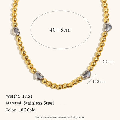 La.Muses – Heartbeat Beads Necklace 18K