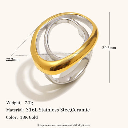 La.Muses – Oval Splice Ring 18K